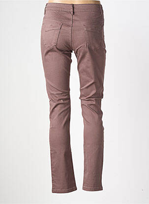 Jeans coupe slim tissage brut taille normale marron GEVANA femme