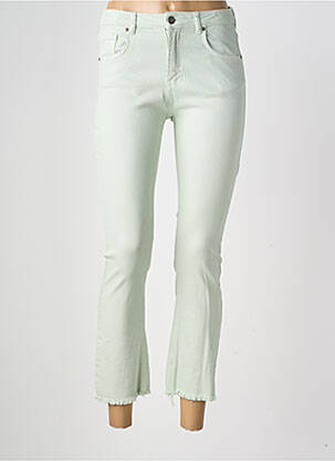 Jeans coupe slim tissage brut taille normale vert MERLETTI femme