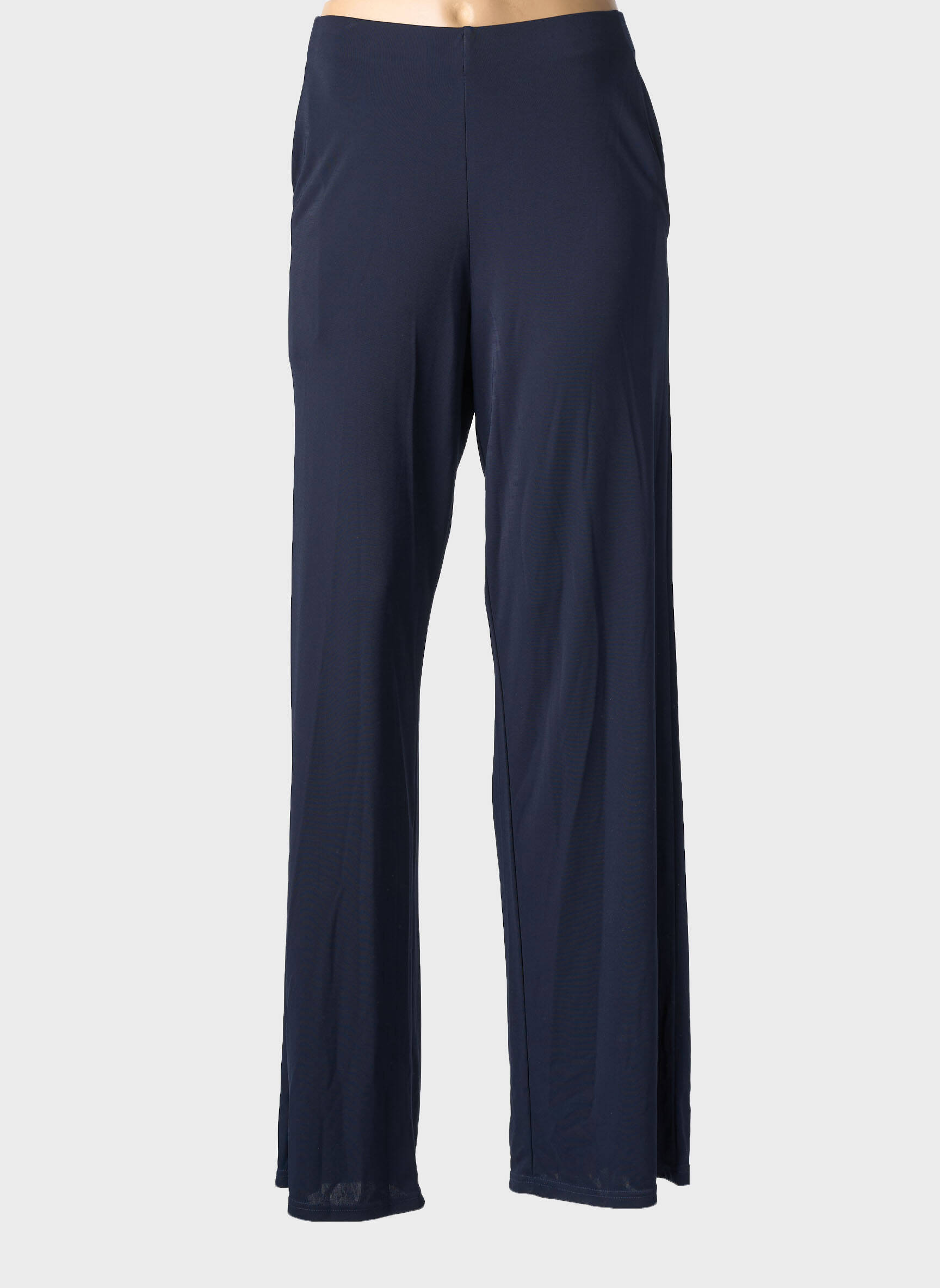 Pantalon droit stretch taille normale bleu GEVANA femme