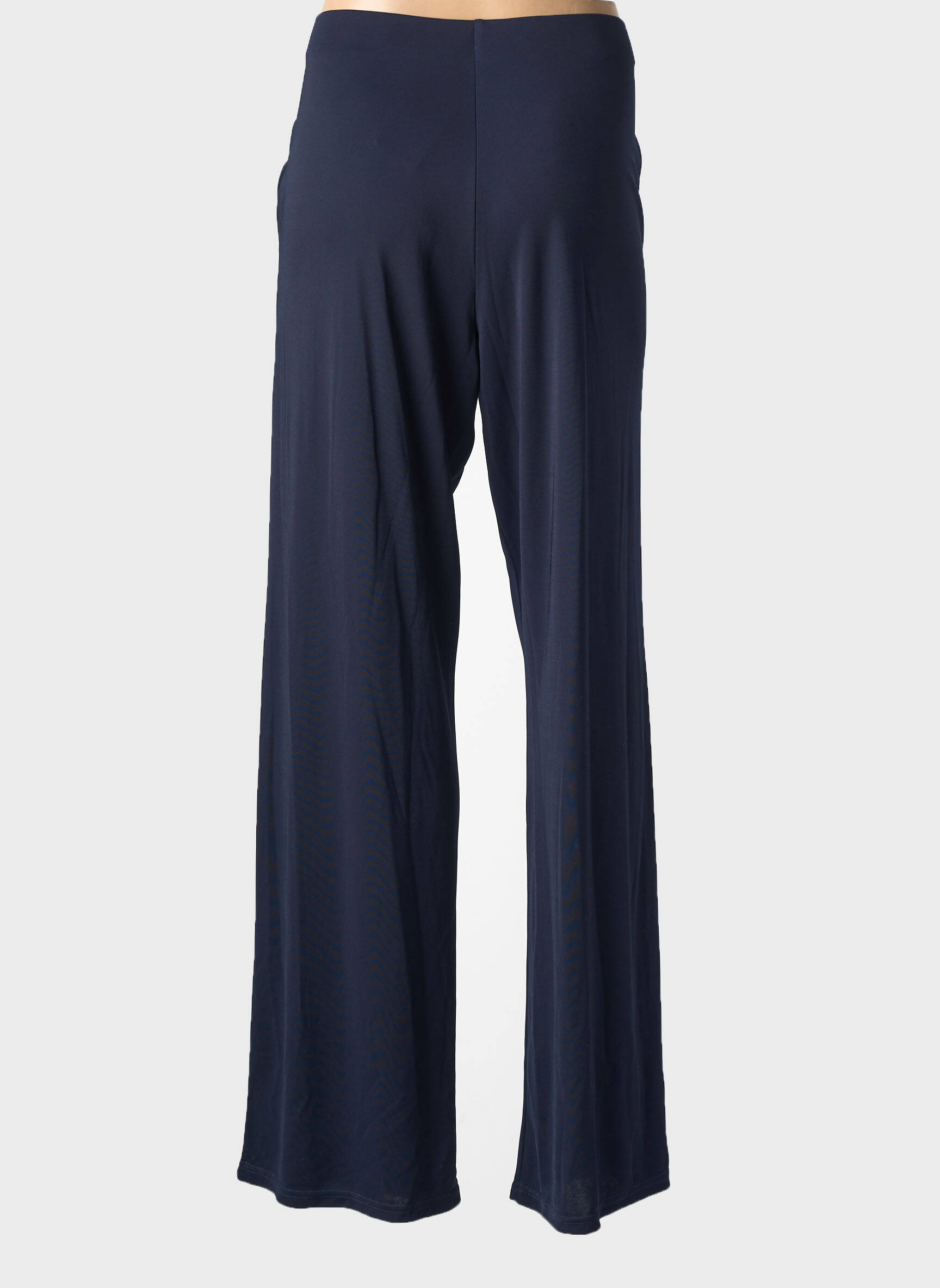 Pantalon droit stretch taille normale bleu GEVANA femme