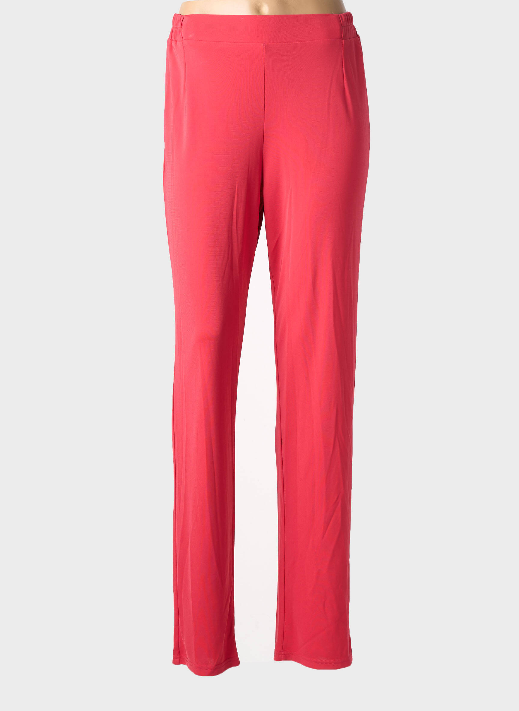 Pantalon slim taille élastique taille normale rose GEVANA femme