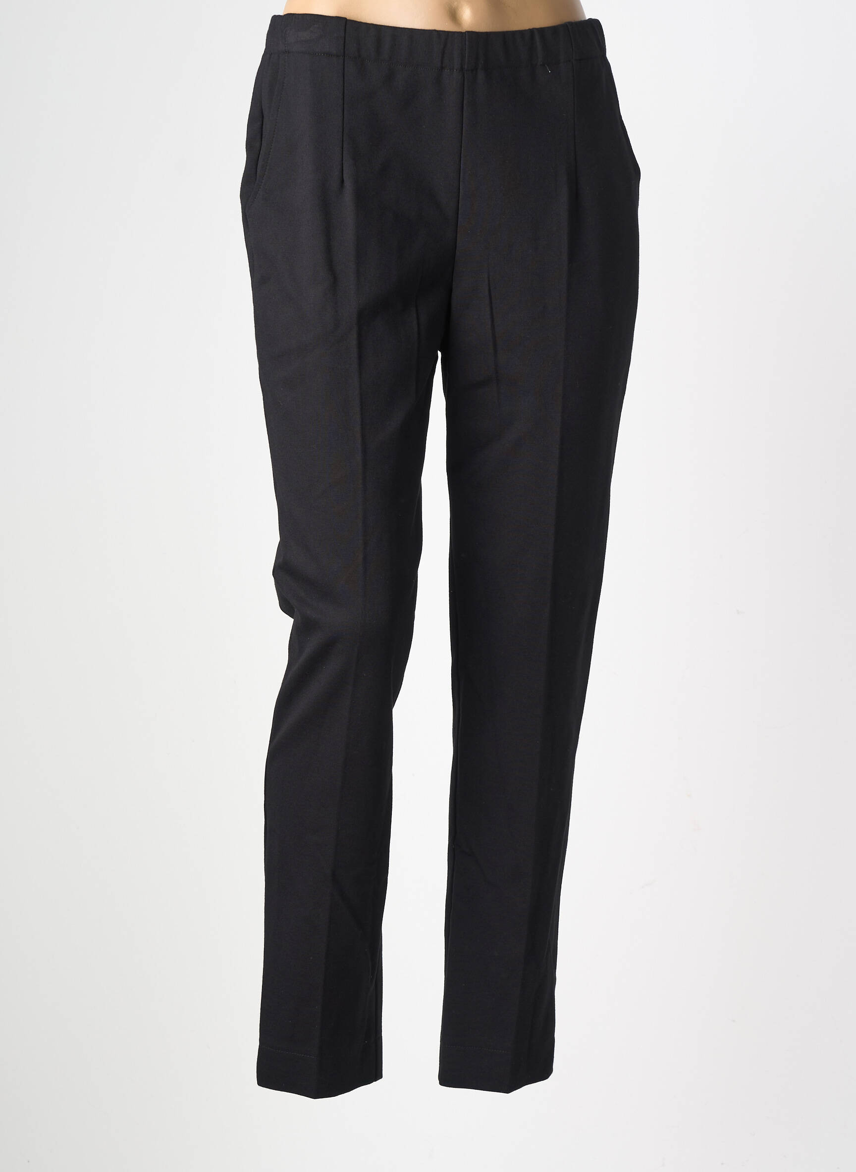 Pantalon slim taille élastique taille normale noir GEVANA femme
