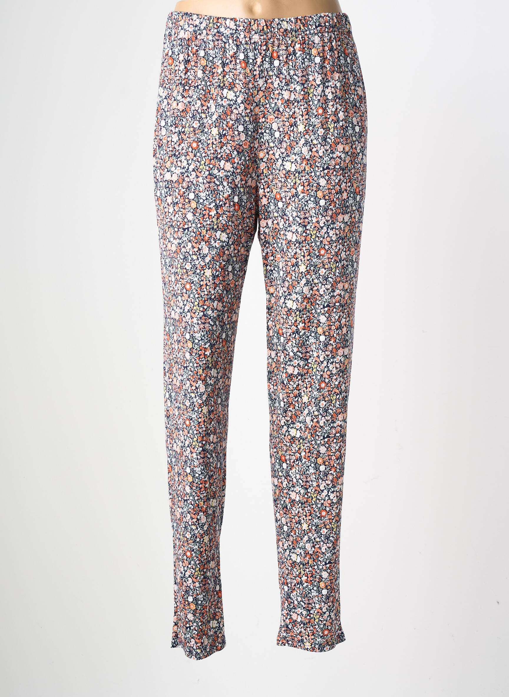 Pantalon slim taille élastique taille normale bleu GEVANA femme