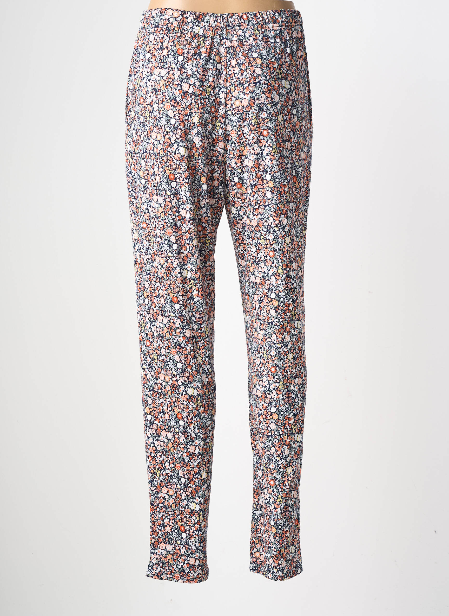 Pantalon slim taille élastique taille normale bleu GEVANA femme