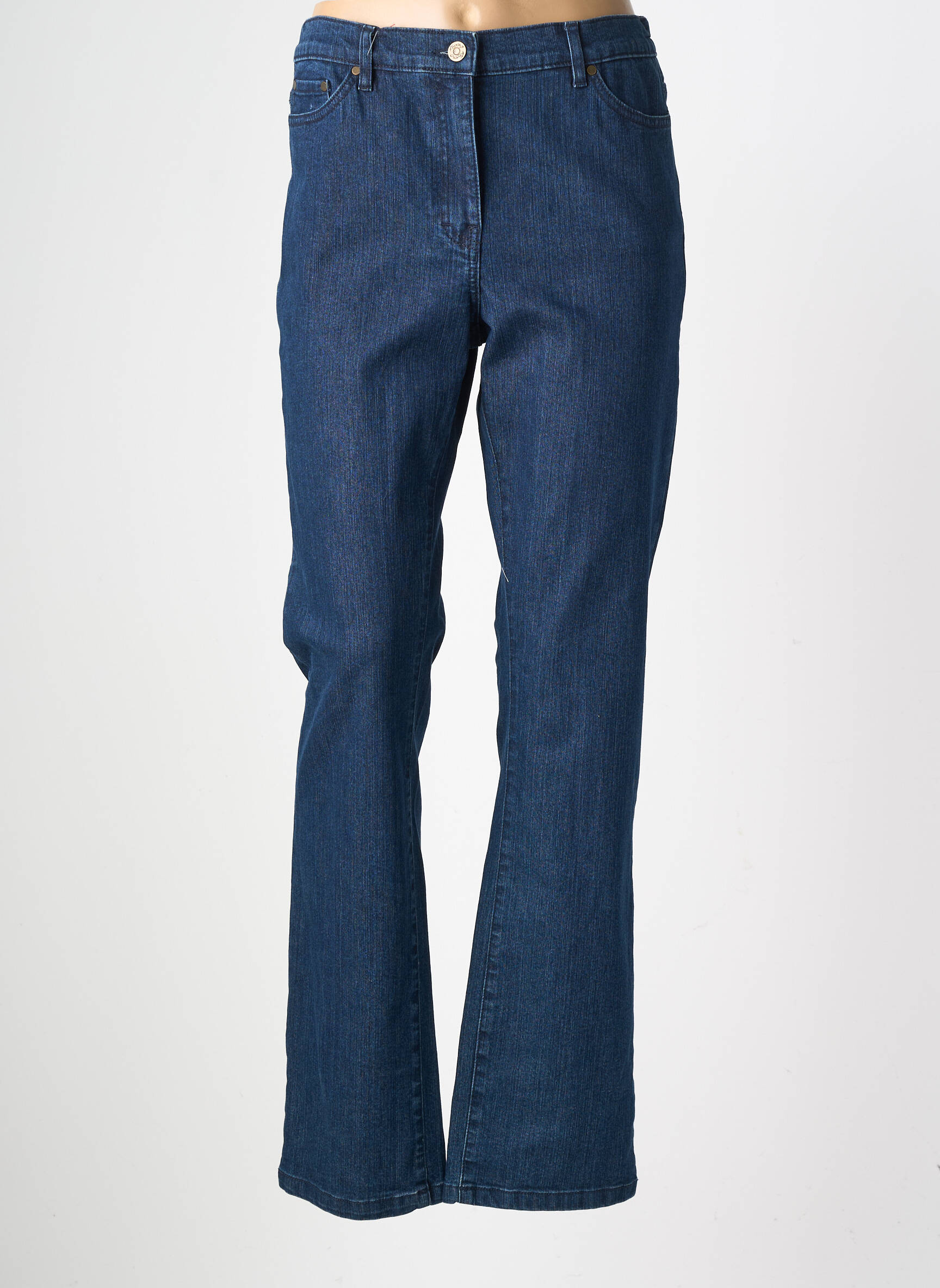 Jeans coupe droite taille normale taille normale bleu GEVANA femme