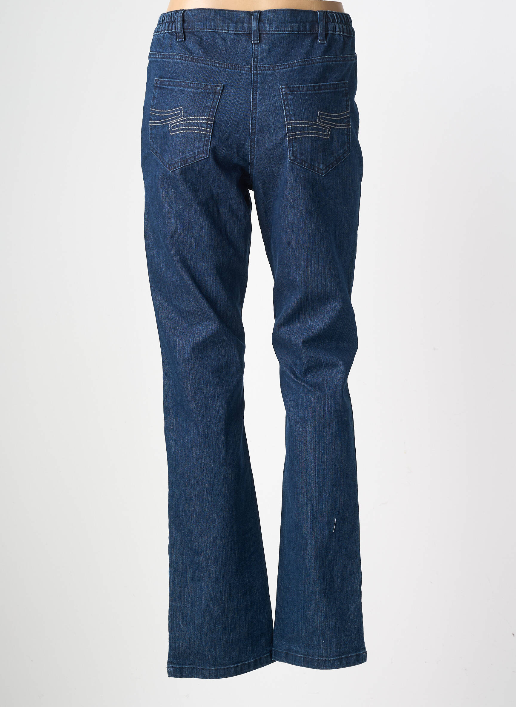 Jeans coupe droite taille normale taille normale bleu GEVANA femme