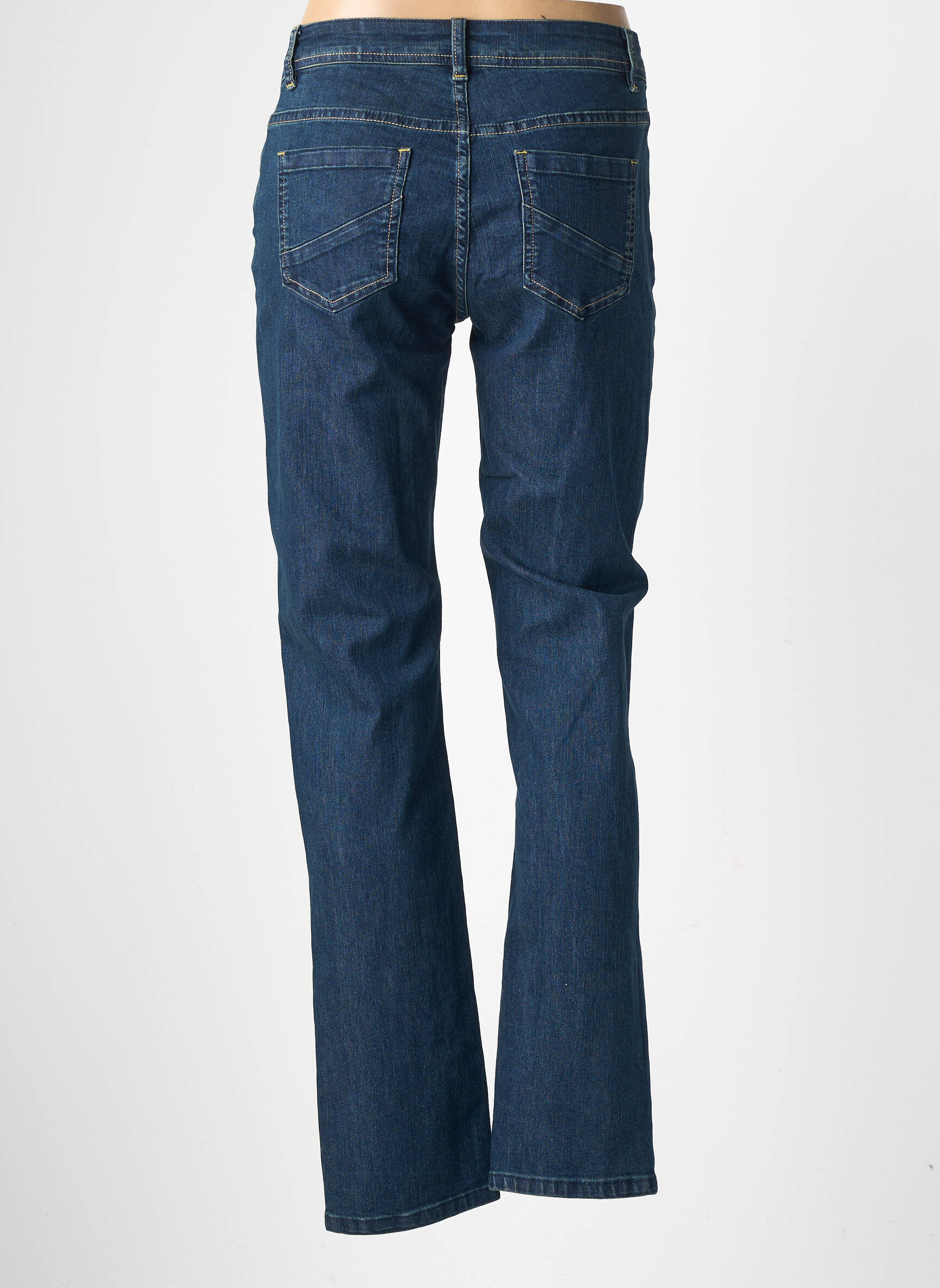 Jeans coupe droite taille normale taille normale bleu GEVANA femme