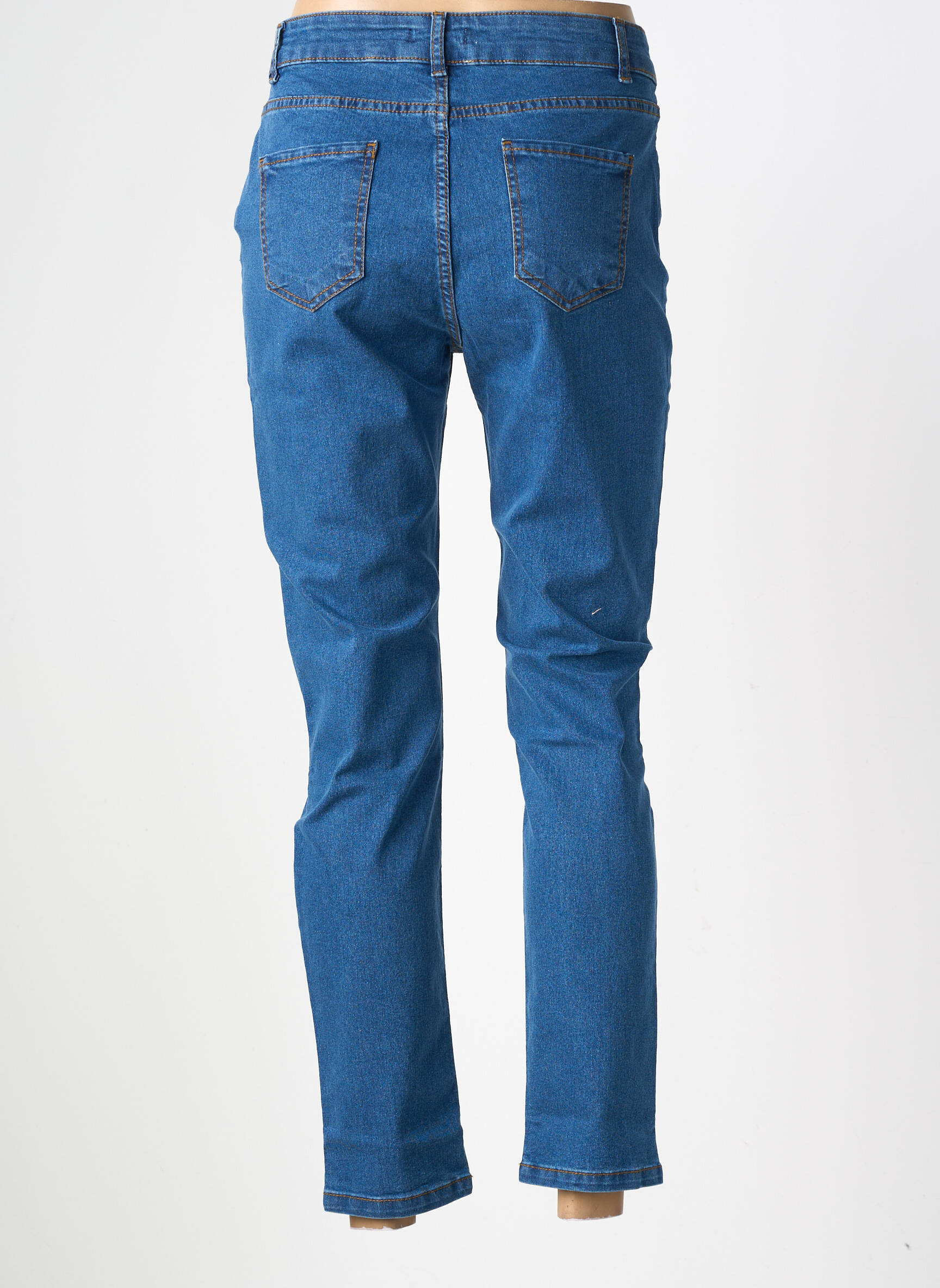 Jeans coupe slim tissage brut taille normale bleu DIVILUNE femme