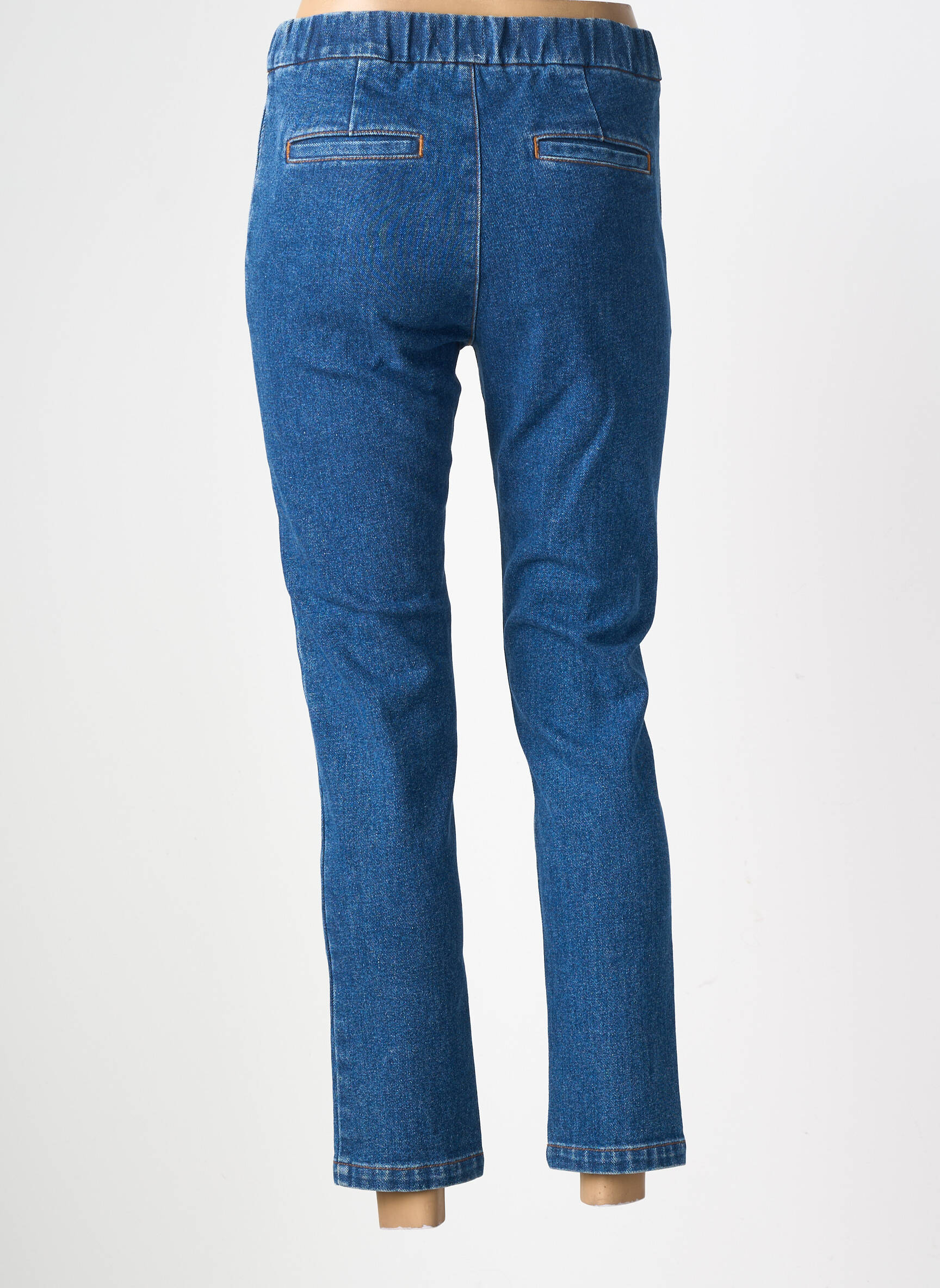 Jeans coupe slim tissage brut taille normale bleu GEVANA femme