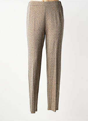 Pantalon droit stretch taille normale marron GEVANA femme