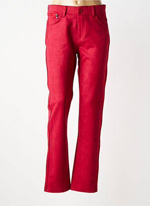 Pantalon slim stretch taille normale rouge GEVANA femme