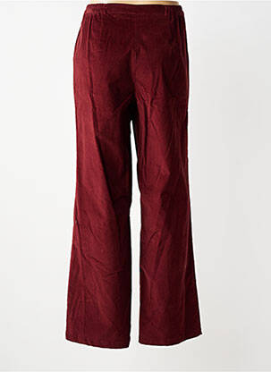 Pantalon droit stretch taille normale rouge GEVANA femme