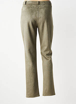 Pantalon slim stretch taille normale vert GEVANA femme