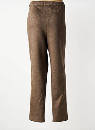 Pantalon slim taille élastique taille normale marron GEVANA femme