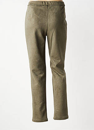 Pantalon slim taille élastique taille normale vert GEVANA femme