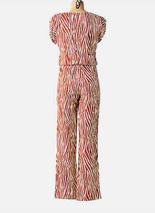 Combi-pantalon fermeture boutonnée sur le devant manches courtes marron GEVANA femme