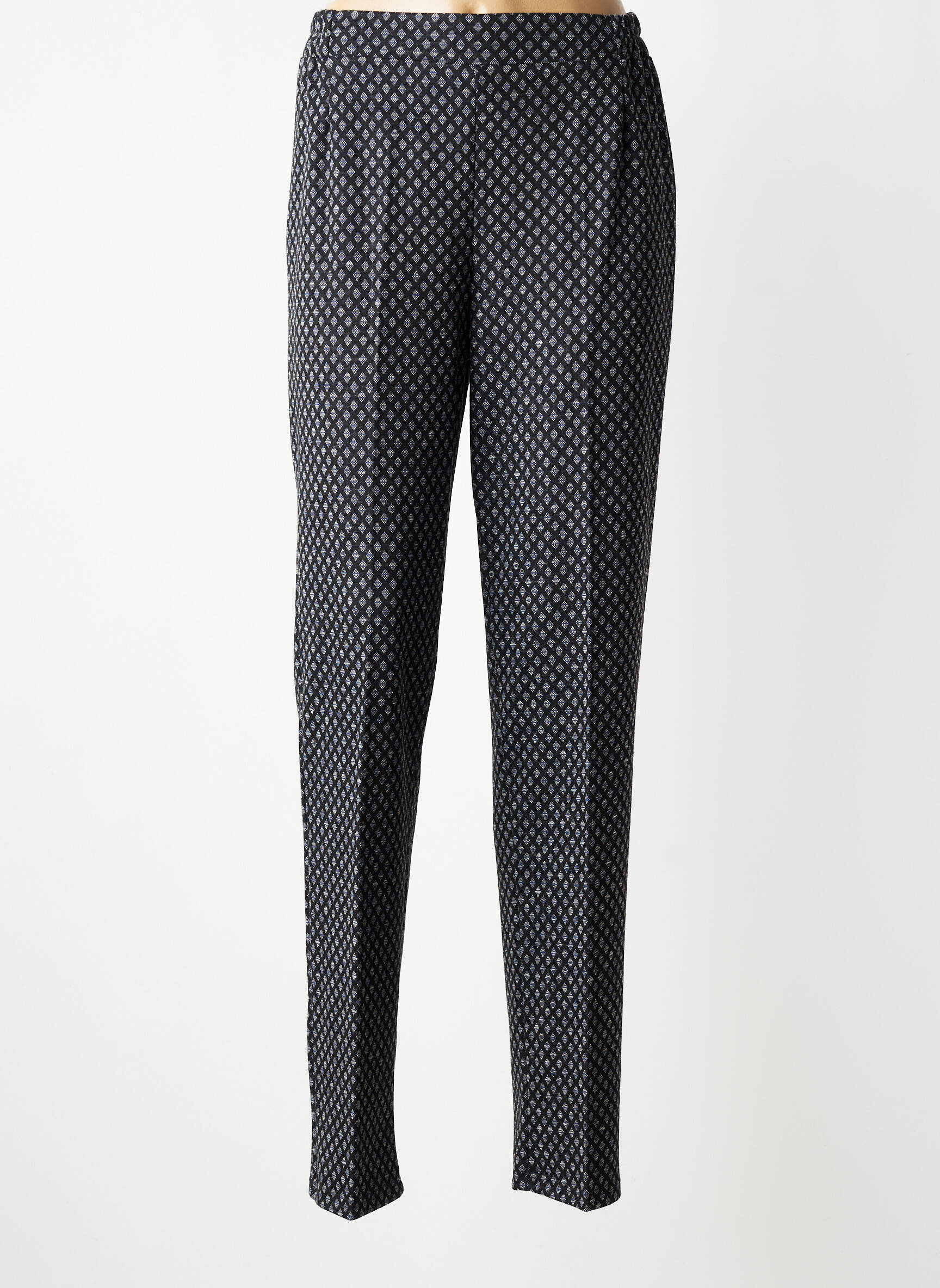 Pantalon droit stretch taille normale bleu GEVANA femme