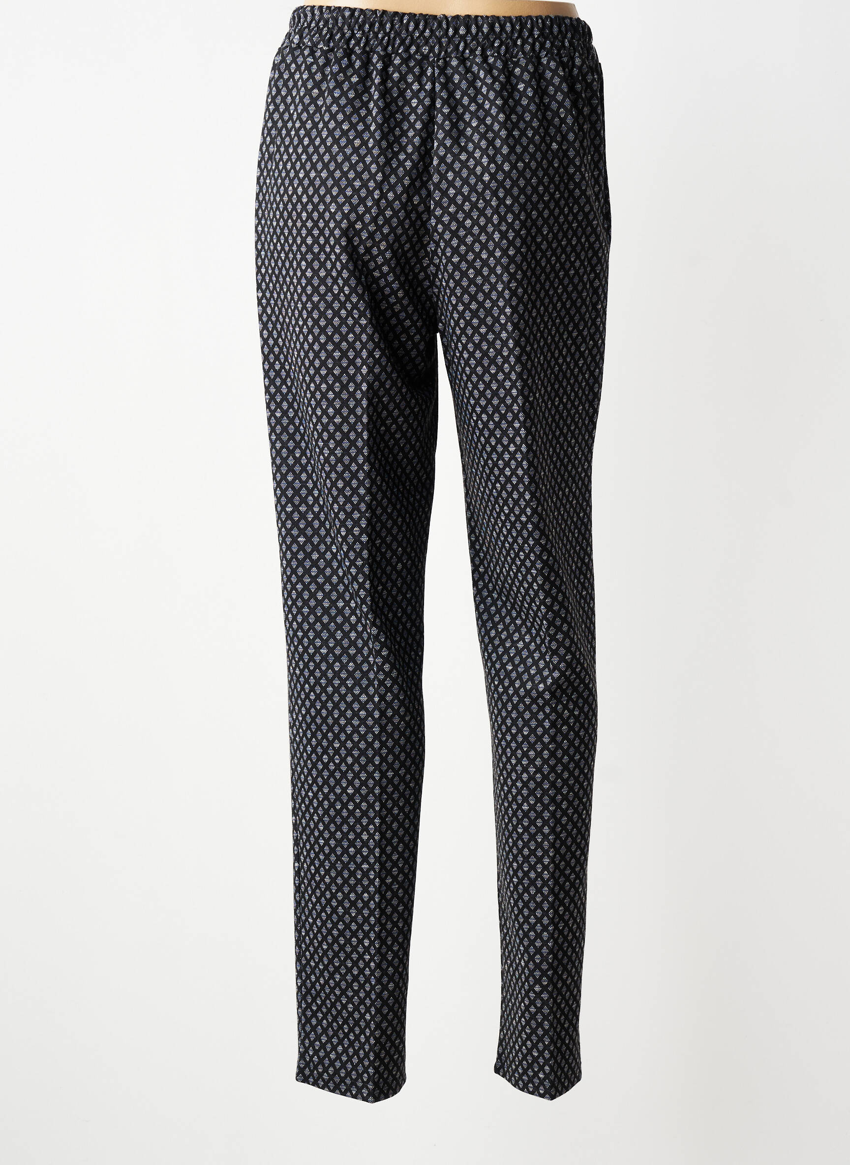 Pantalon droit stretch taille normale bleu GEVANA femme