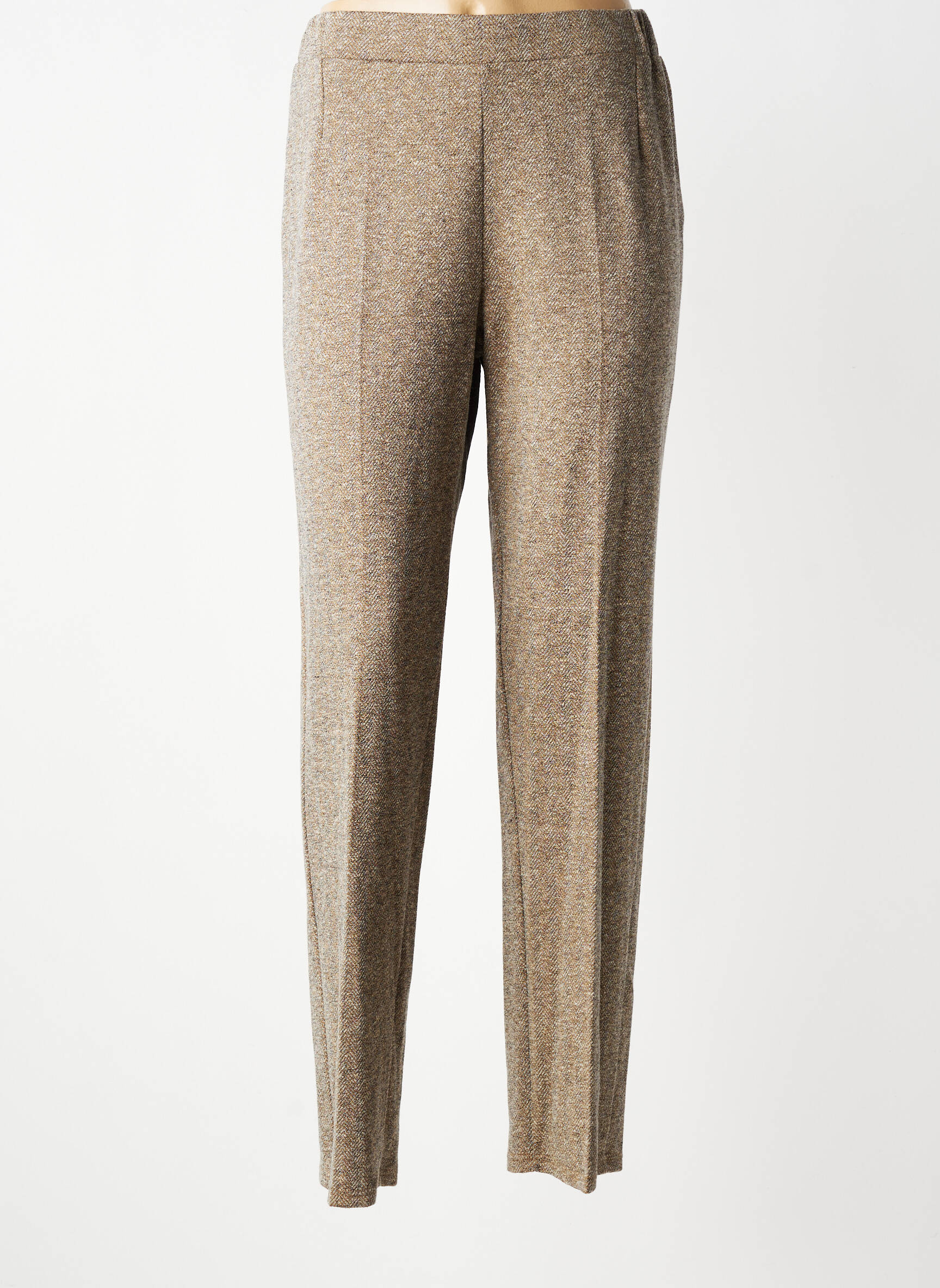 Pantalon droit stretch taille normale marron GEVANA femme