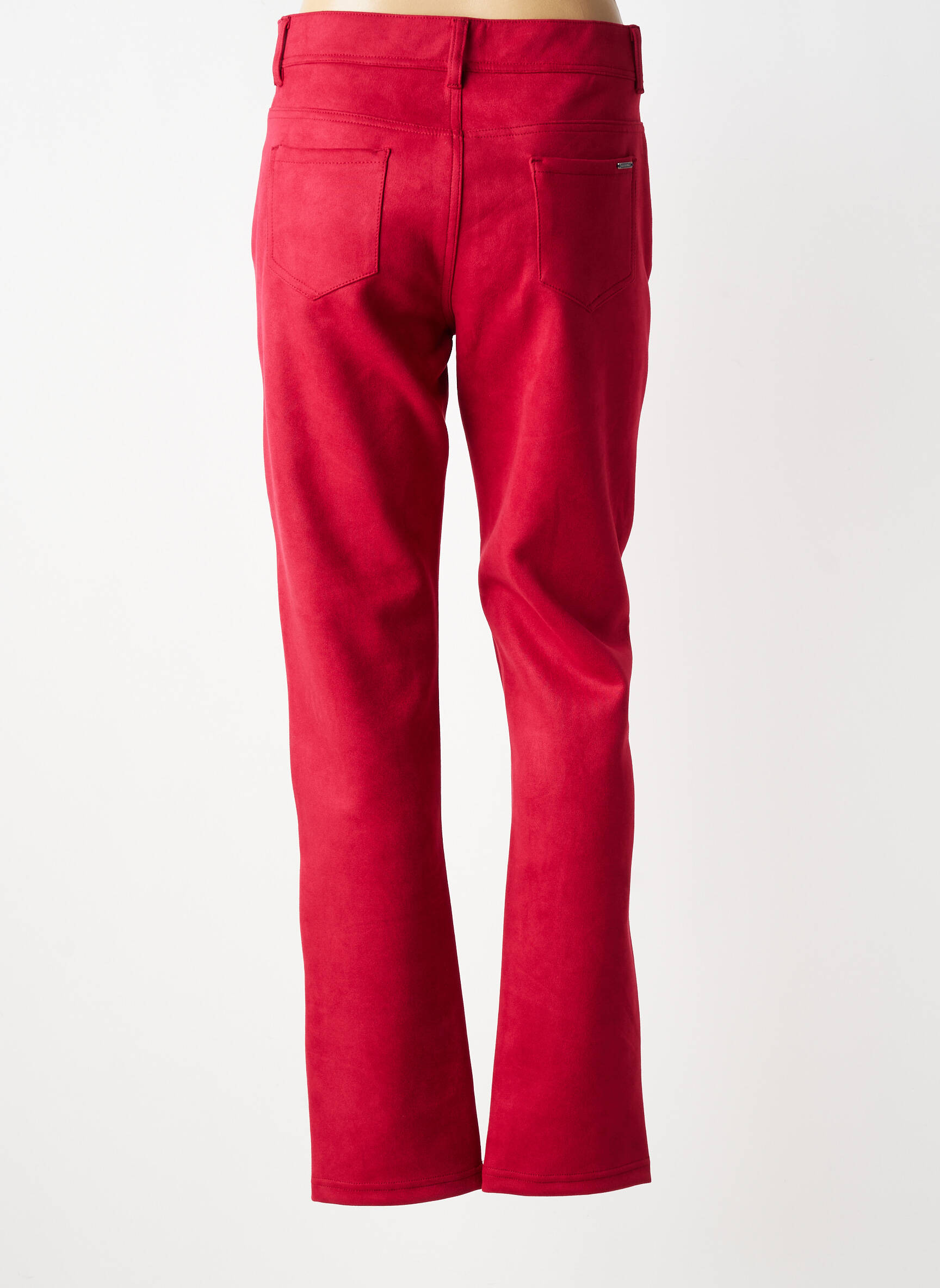 Pantalon slim stretch taille normale rouge GEVANA femme