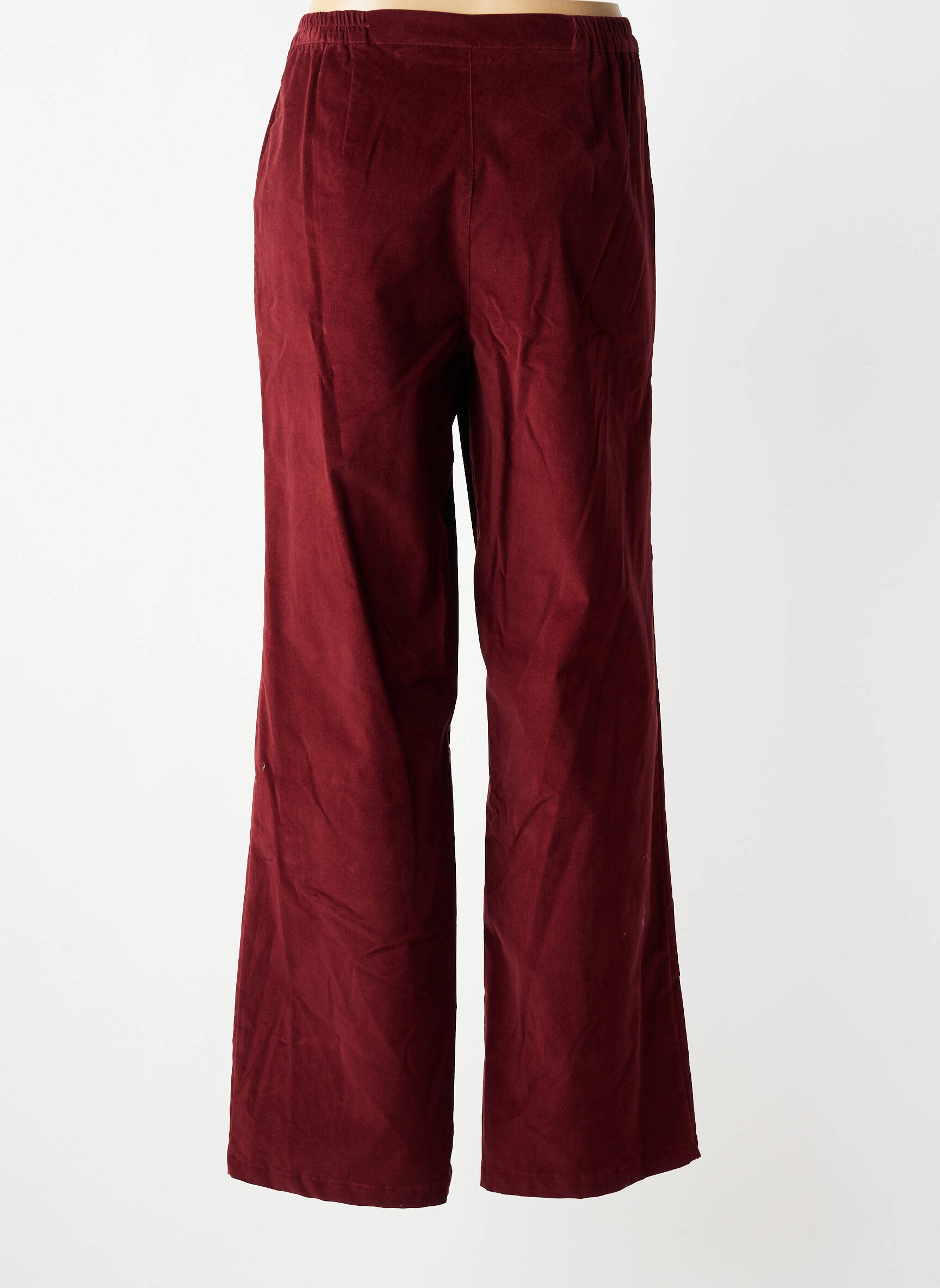 Pantalon droit stretch taille normale rouge GEVANA femme