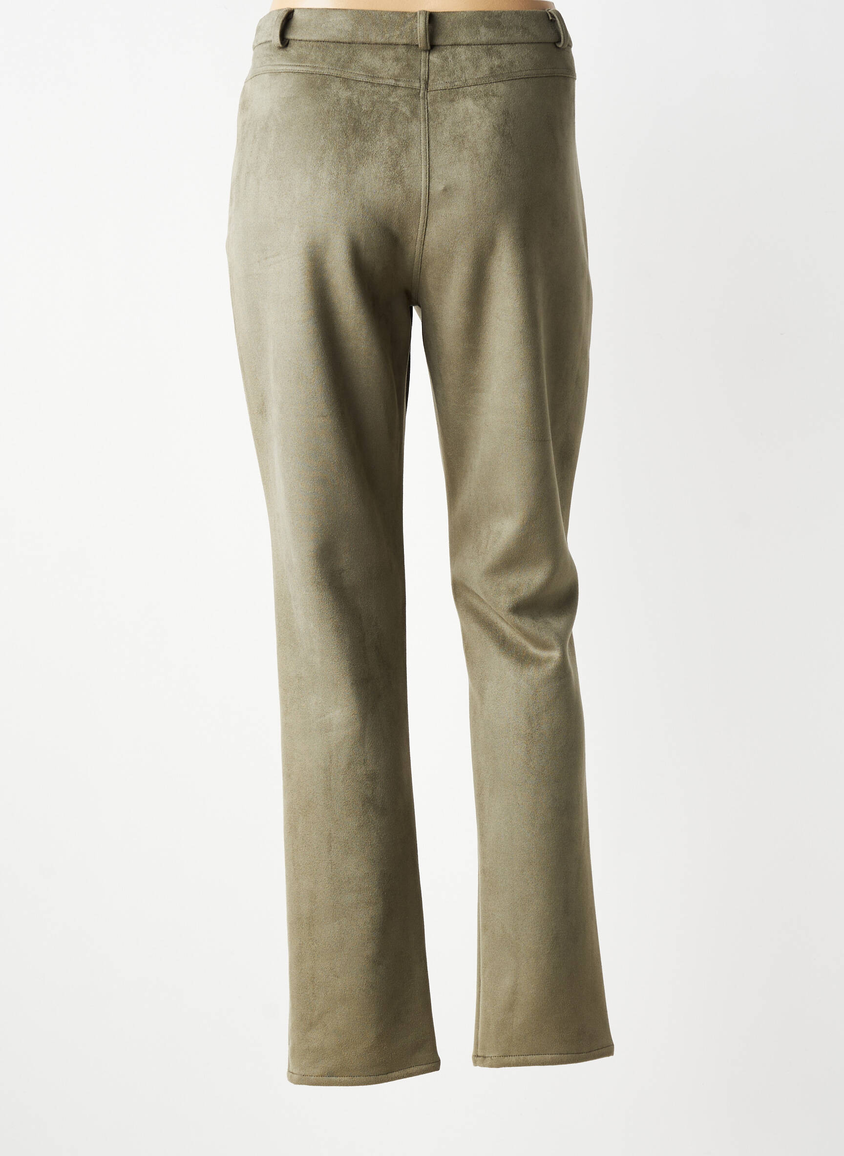 Pantalon slim stretch taille normale vert GEVANA femme