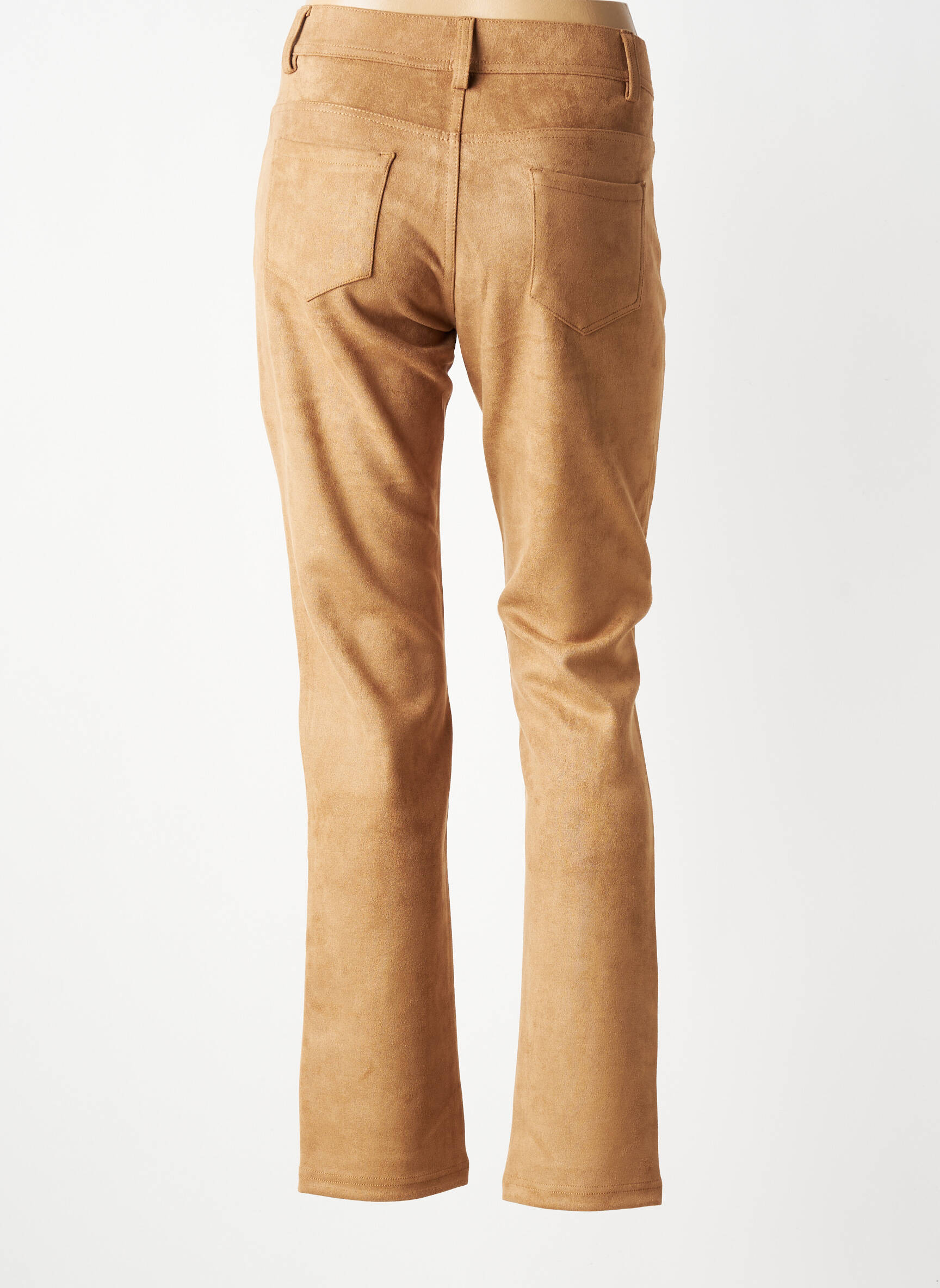 Pantalon slim stretch taille normale marron GEVANA femme