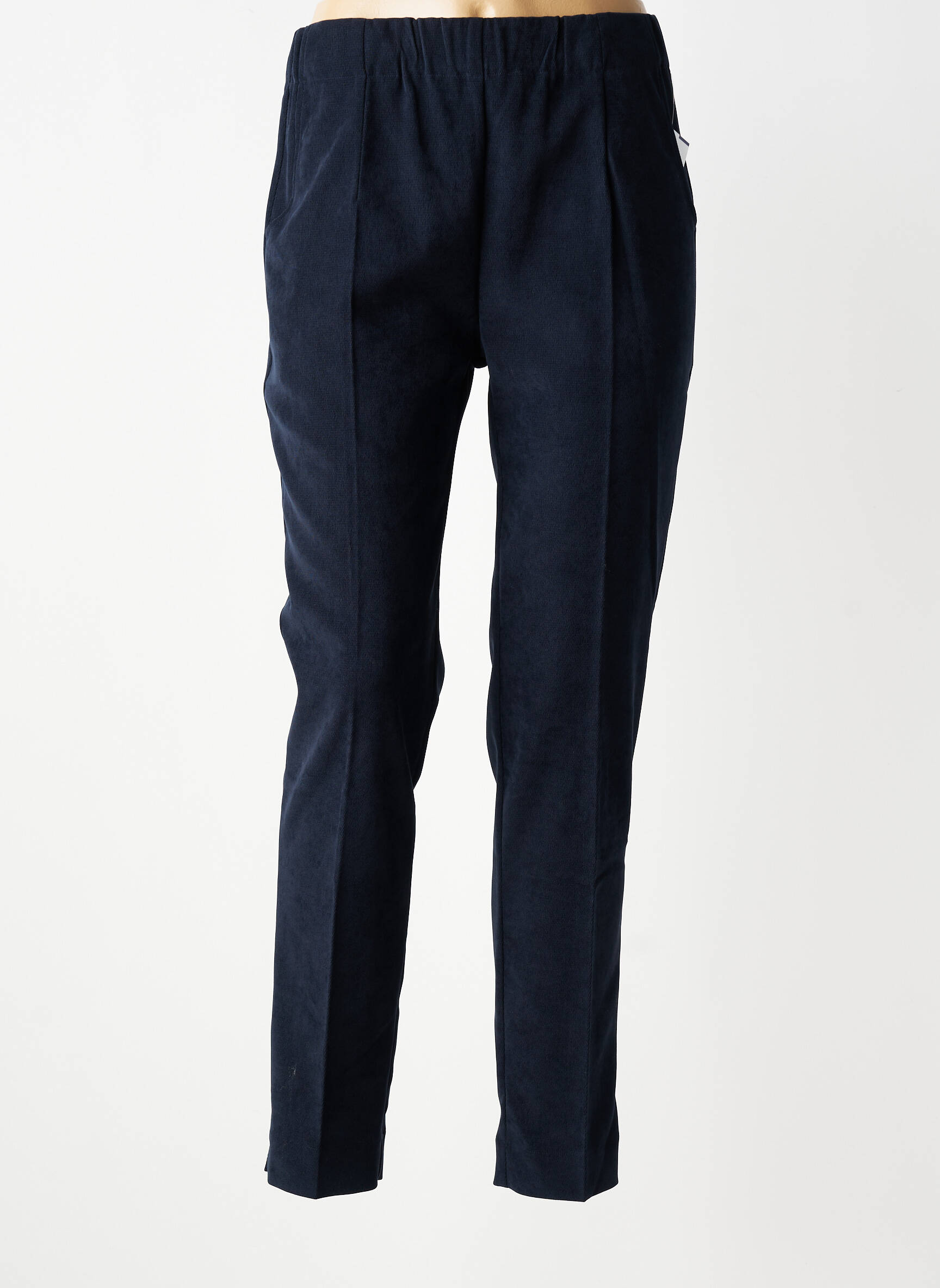 Pantalon slim taille élastique taille normale bleu GEVANA femme