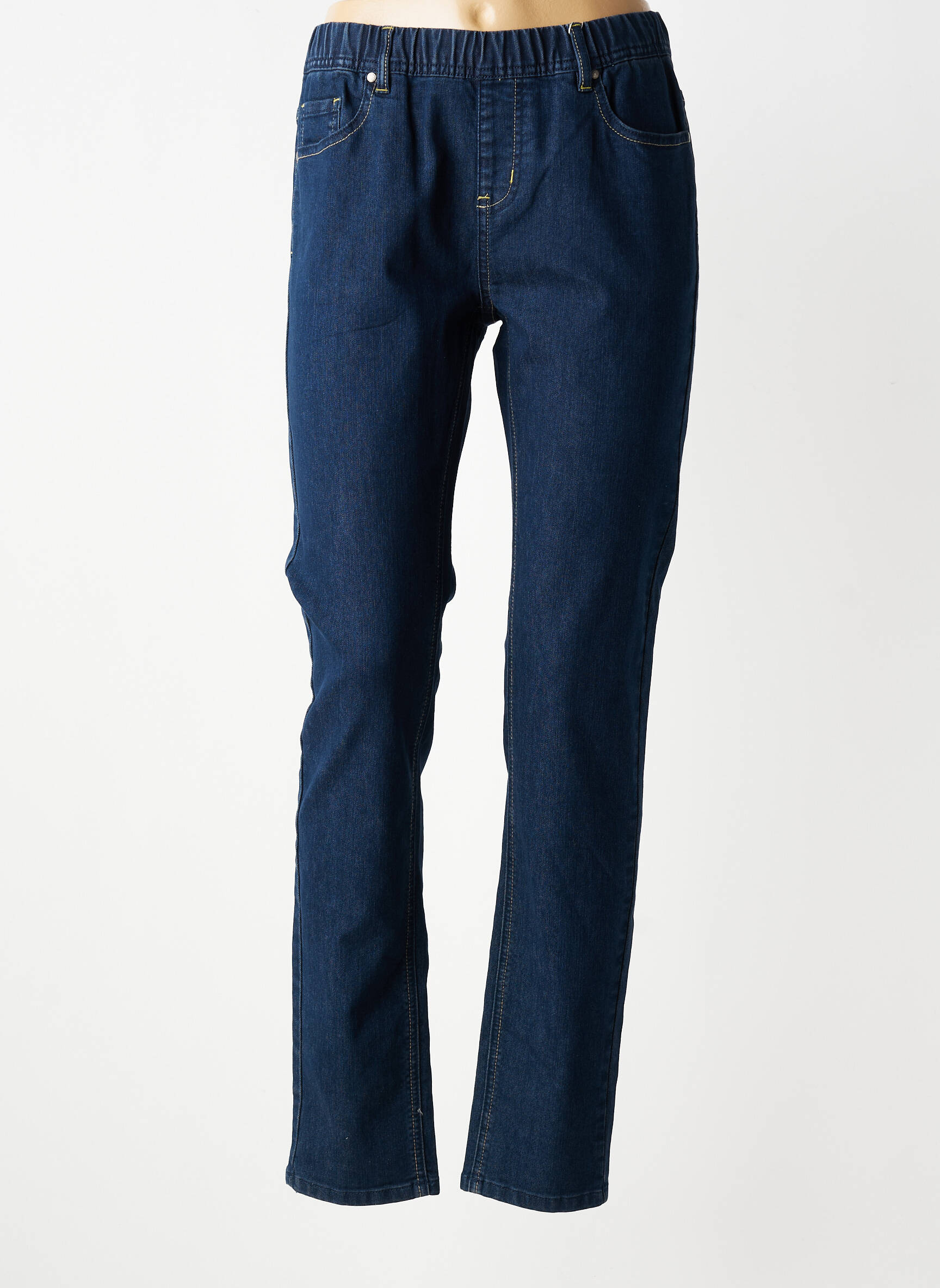 Jeans coupe slim stretch taille normale bleu GEVANA femme