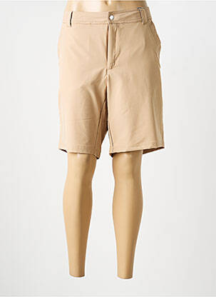 Bermuda tissage popeline taille normale beige LUTHA femme