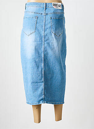 Jupe longue coupe droite bleu ANA LUCY femme