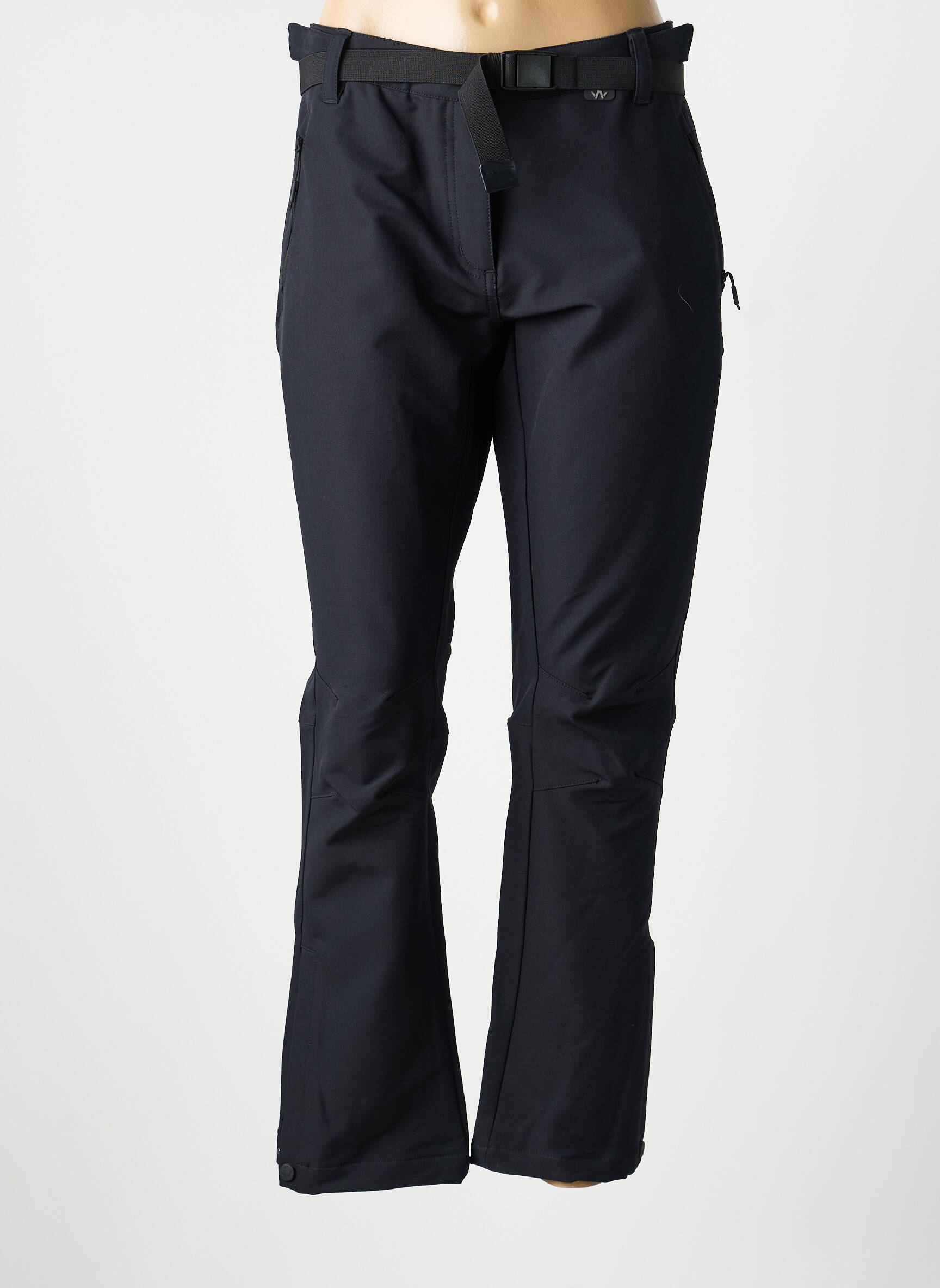 Pantalon droit stretch taille normale noir WANABEE femme