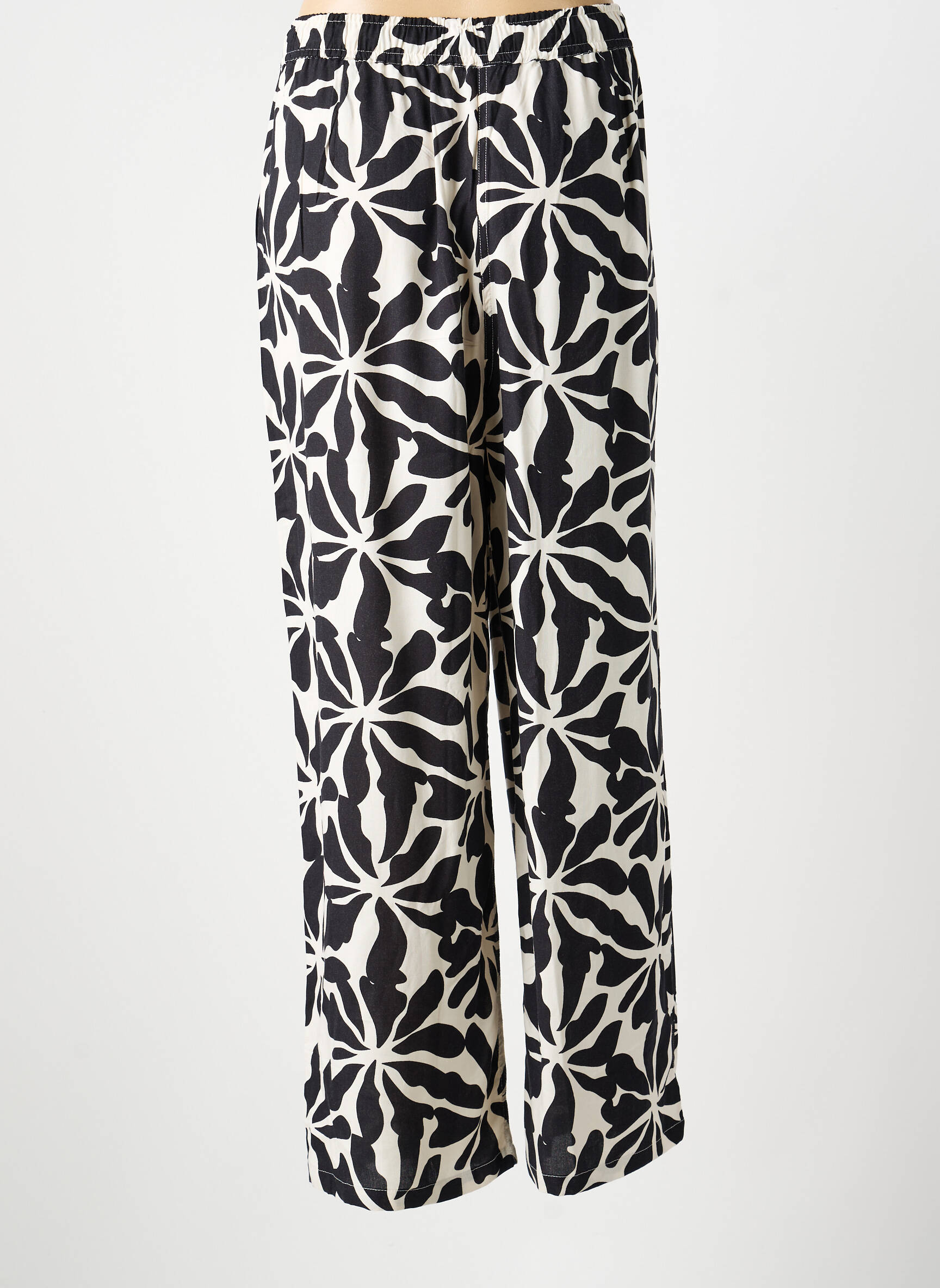 Pantalon large tissage popeline taille normale noir REGATTA femme