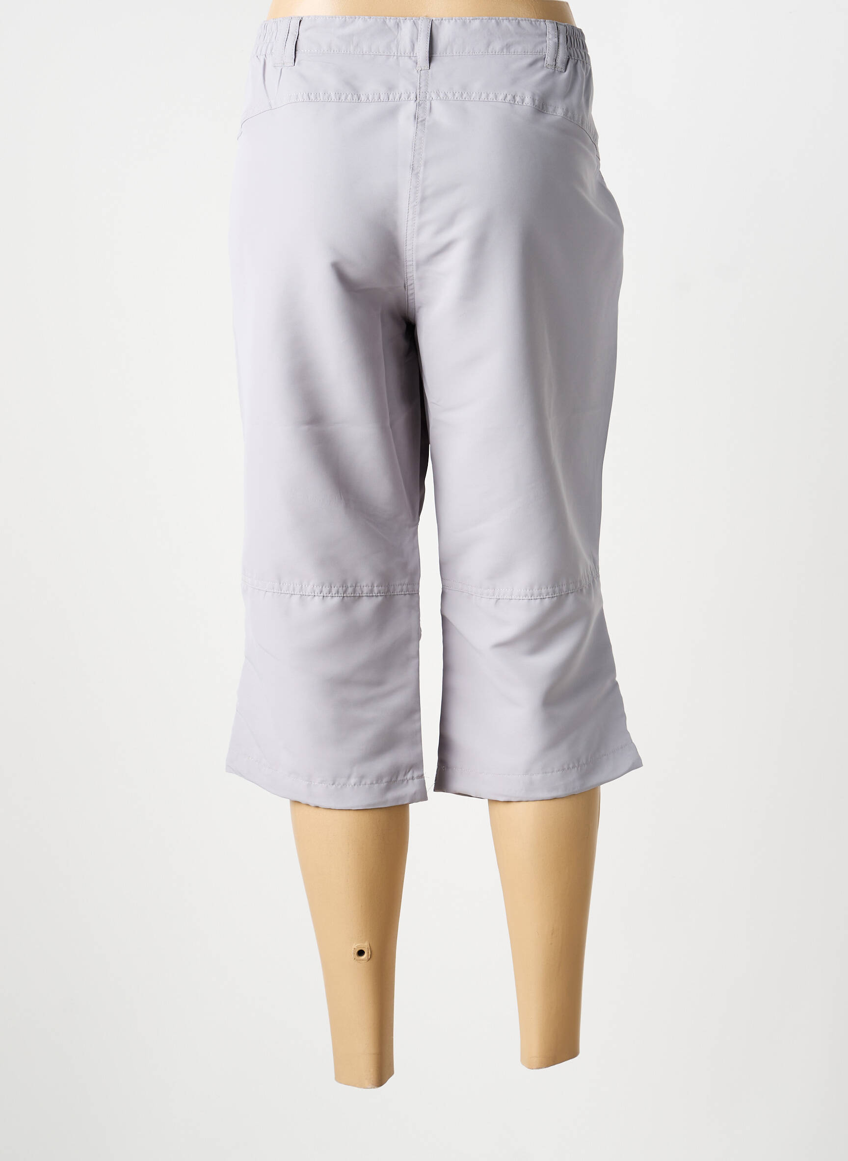 Pantacourt coupe droite taille normale gris MC KINLEY femme