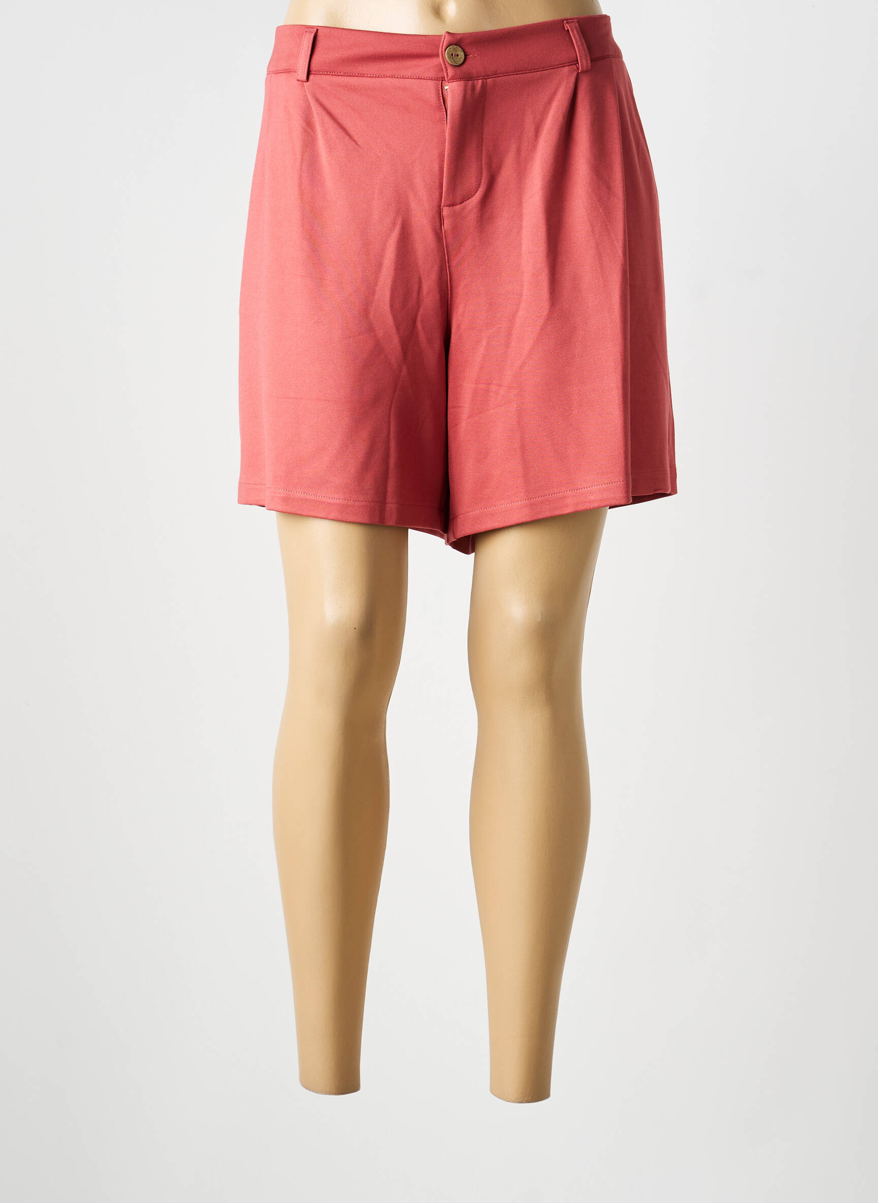 Short fermeture zippée sous rabat boutonné taille normale orange SUN VALLEY femme