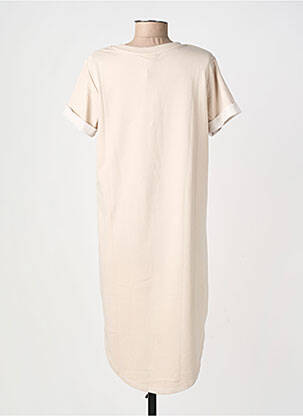 Robe mi-longue manches courtes manches courtes beige JACQUELINE DE YONG femme