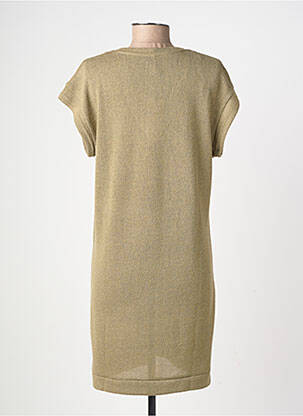 Robe pull col v manches courtes vert SUN VALLEY femme