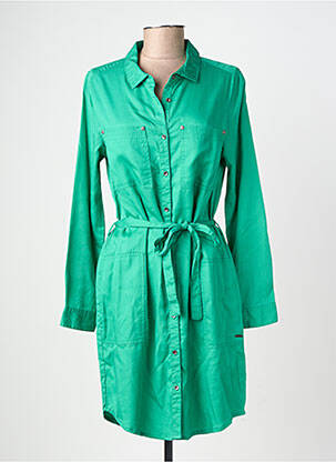 Robe courte manches longues manches longues vert SUN VALLEY femme