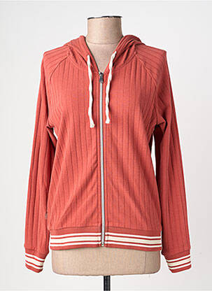 Veste casual col rond orange SUN VALLEY femme