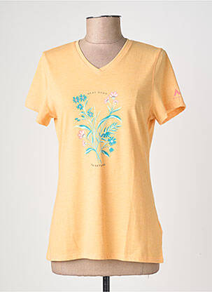 T-shirt col v manches courtes orange MC KINLEY femme