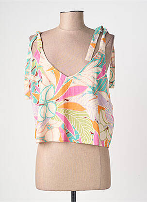 Top col v fines bretelles beige RIP CURL femme