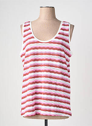 Top stretch sans manche rose SUN VALLEY femme