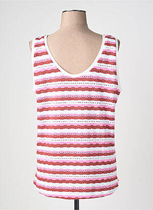 Top stretch sans manche rose SUN VALLEY femme