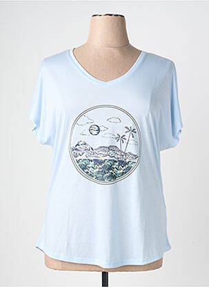 T-shirt col v manches courtes bleu DARE 2 BE femme