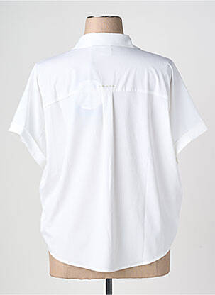 Chemisier manches courtes manches courtes blanc LUTHA femme