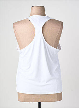 Débardeur stretch sans manche blanc ADIDAS femme
