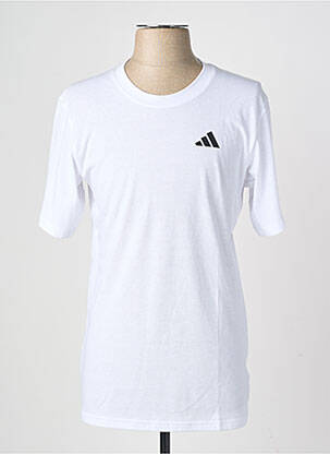 T-shirt coupe cintrée manches courtes blanc ADIDAS homme