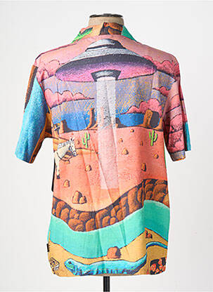 Chemise manches courtes col tailleur orange VOLCOM homme