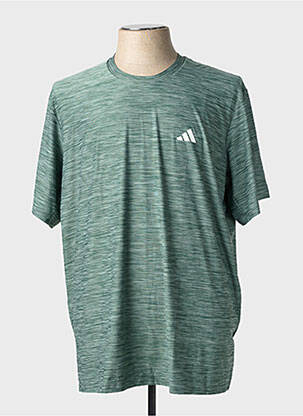 T-shirt stretch manches courtes vert ADIDAS homme