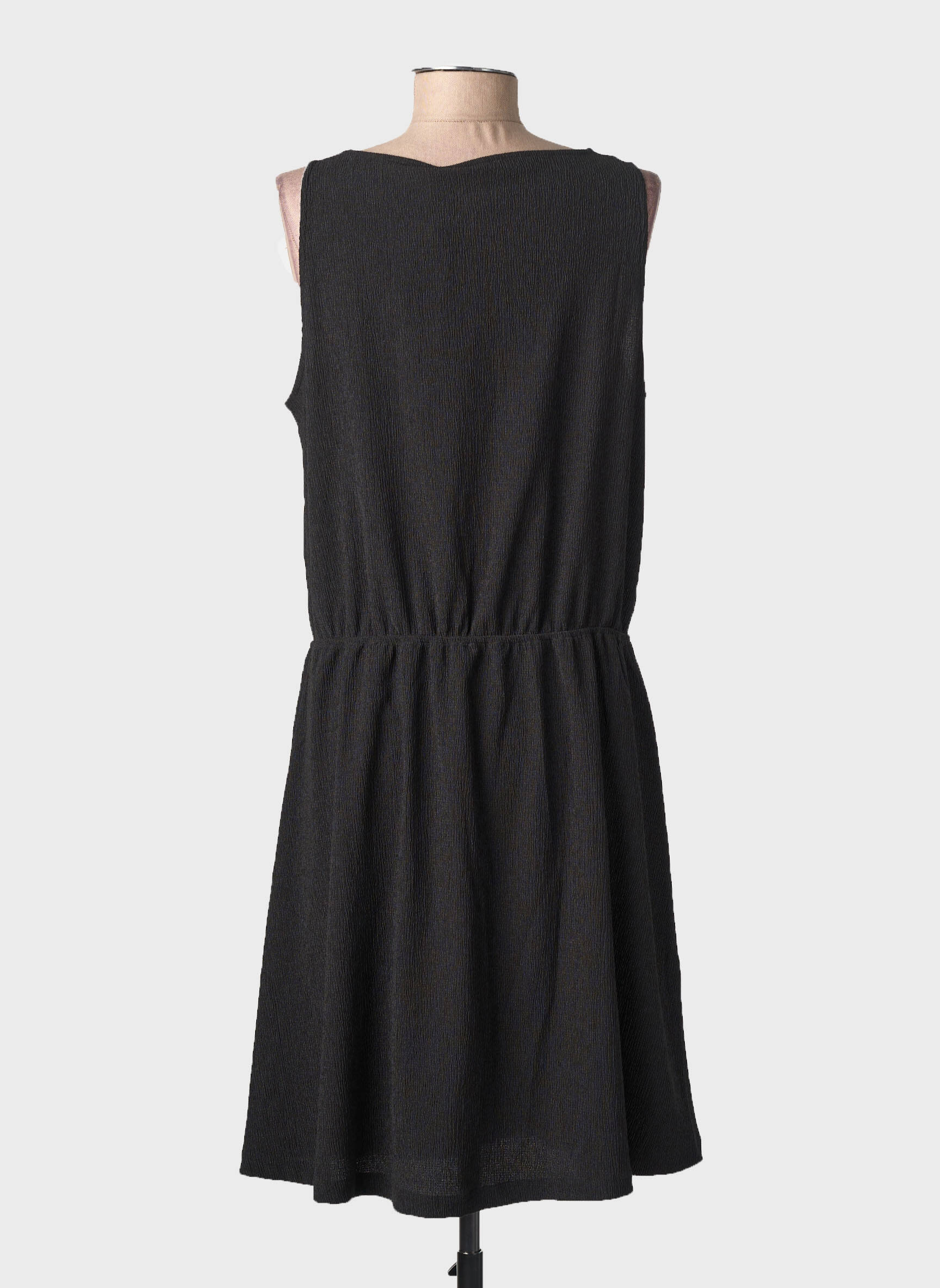 Robe mi-longue sans manche sans manche noir LUTHA femme